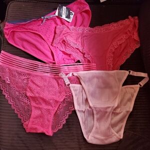 Lot of 4 pairs Knotty Knickers, Angelina Barbie pink panties underwear XL New